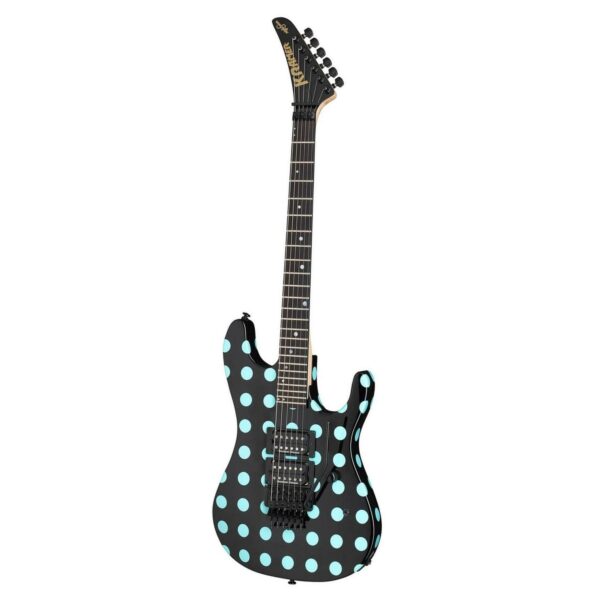 kramer nightswan black w blue polka dots guitare electrique