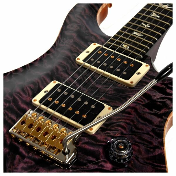 prs custom 24 10 top ebony fingerboard quilt purple iris guitare electrique side2