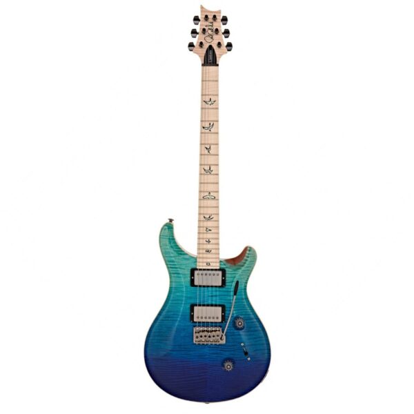 prs custom 24 wood library 10 top blue fade 0326762 guitare electrique