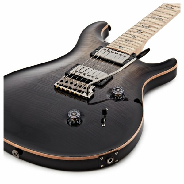 prs custom 24 wood library 10 top charcoal fade smokeburst 0315218 guitare electrique side2