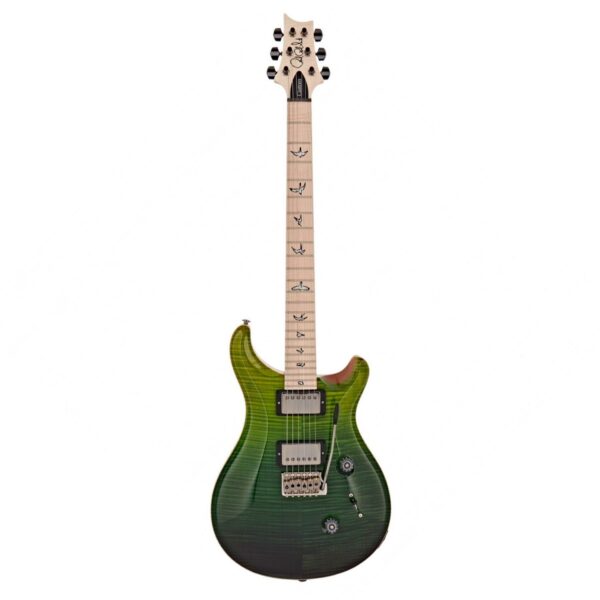 prs custom 24 wood library 10 top green fade 0320858 guitare electrique