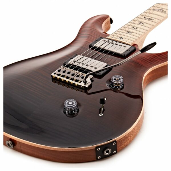 prs custom 24 wood library 10 top red grey black fade 0314873 guitare electrique side2