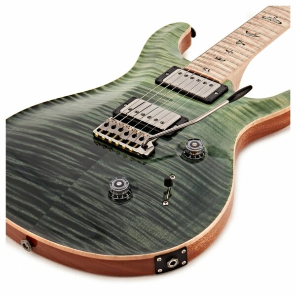prs custom 24 wood library 10 top trampas green fade 0314409 guitare electrique side2