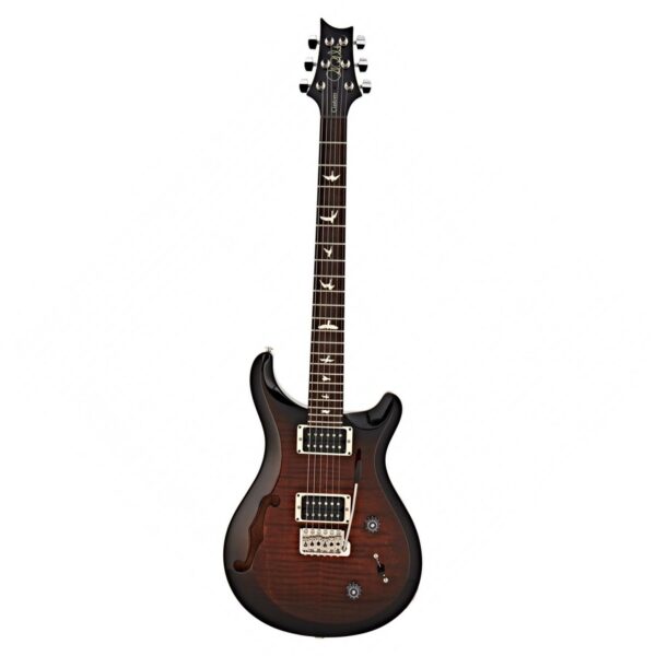 prs s2 custom 22 semi hollow amber smokeburst s2050055 guitare electrique