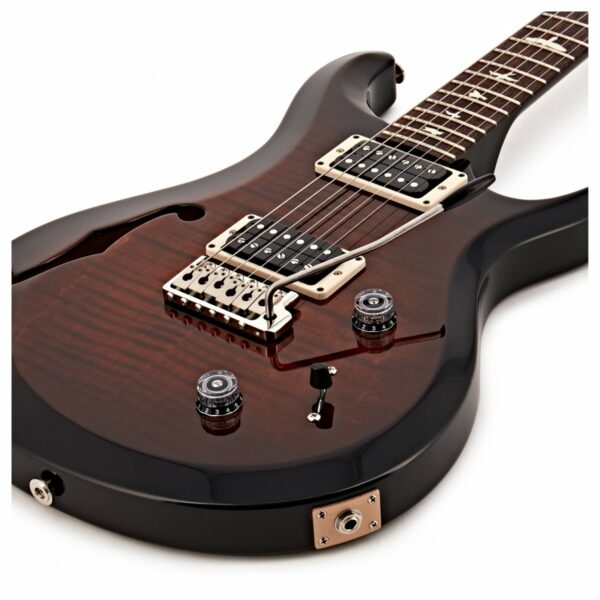 prs s2 custom 22 semi hollow amber smokeburst s2050055 guitare electrique side2