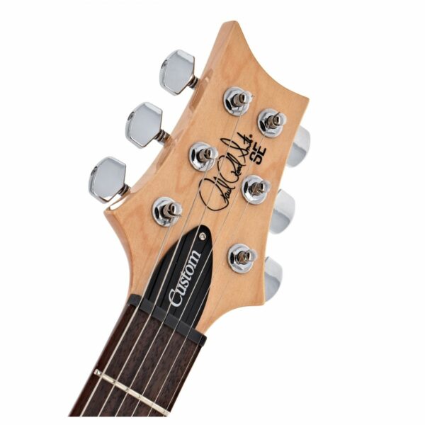 prs se custom 22 semi hollow santana yellow guitare electrique side4