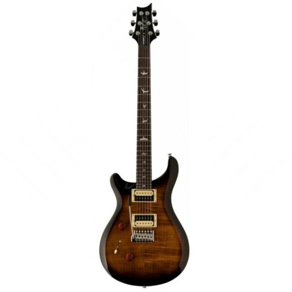 prs se custom 24 left handed black gold sunburst guitare electrique gaucher