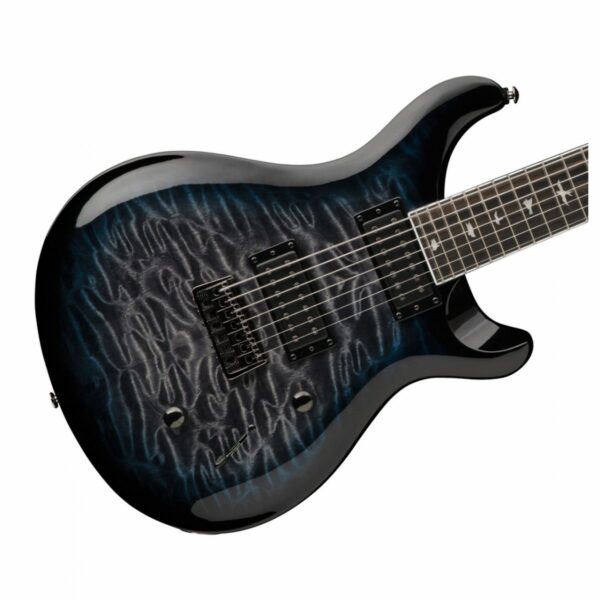 prs se mark holcomb svn 7 string holcomb blue burst guitare electrique side3