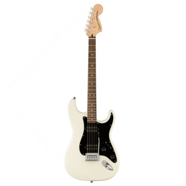 squier affinity stratocaster hh lrl olympic white guitare electrique