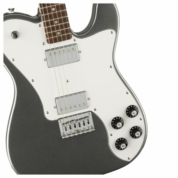 squier affinity telecaster deluxe lrl charcoal frost metallic guitare electrique side3