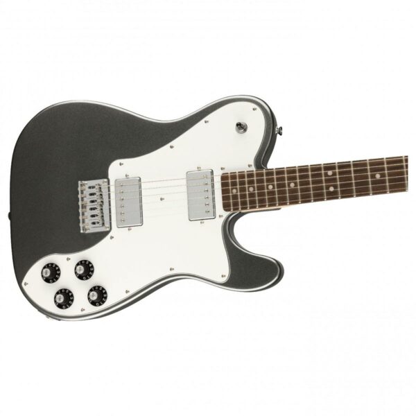 squier affinity telecaster deluxe lrl charcoal frost metallic guitare electrique side4
