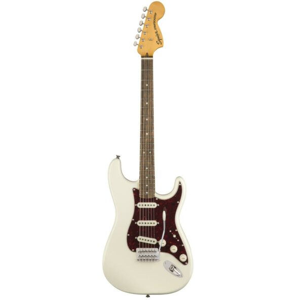 squier classic vibe 70s stratocaster lrl olympic white guitare electrique