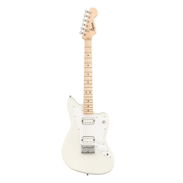 squier mini jazzmaster hh mn olympic white guitare electrique