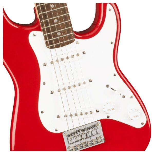 squier mini stratocaster 3 4 size dakota red guitare electrique side4