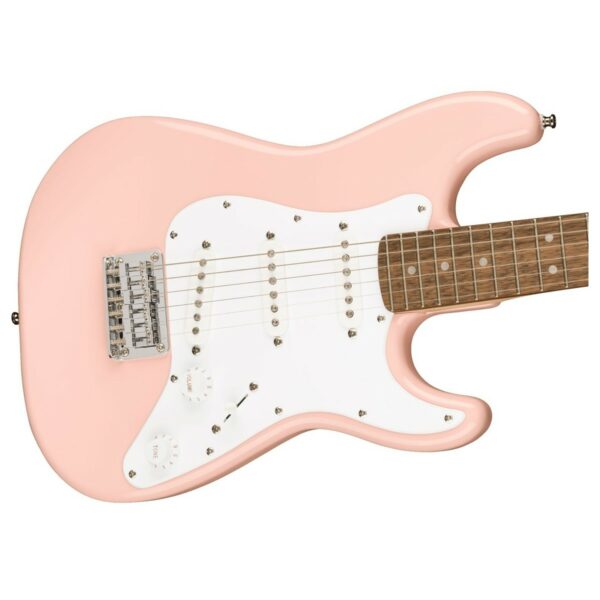 squier mini stratocaster 3 4 size shell pink guitare electrique side3