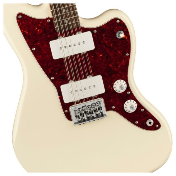 squier paranormal jazzmaster xii olympic white guitare electrique side4