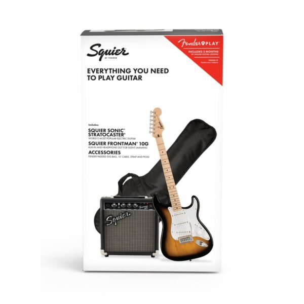 squier sonic stratocaster pack 2 color sunburst guitare electrique side2