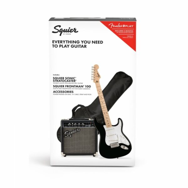 squier sonic stratocaster pack black guitare electrique side2